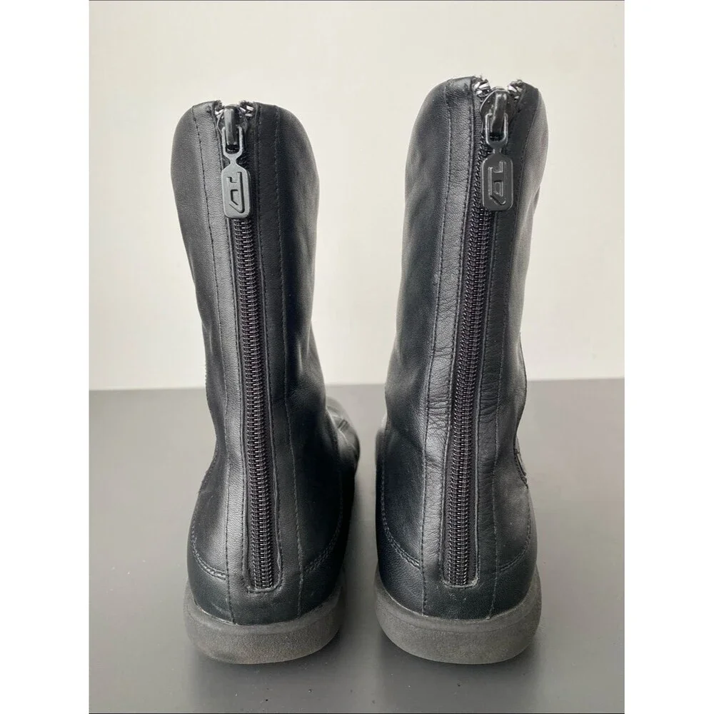 Diesel Black Leather Mid-Calf Zip Boots Men’s  10 Street Contemporary Minimal